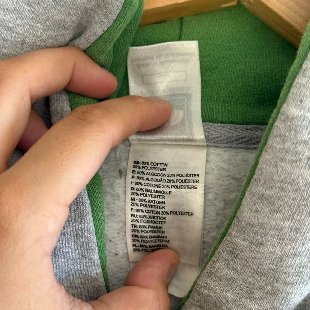 The North Face 1968 Never Stop Exploring Gray Green‎ Pullover Hoodie Classic L